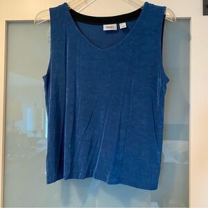 Travelers by Chico’s Women's Elegant Blue Tank Top Size 3 Chico’s sizing